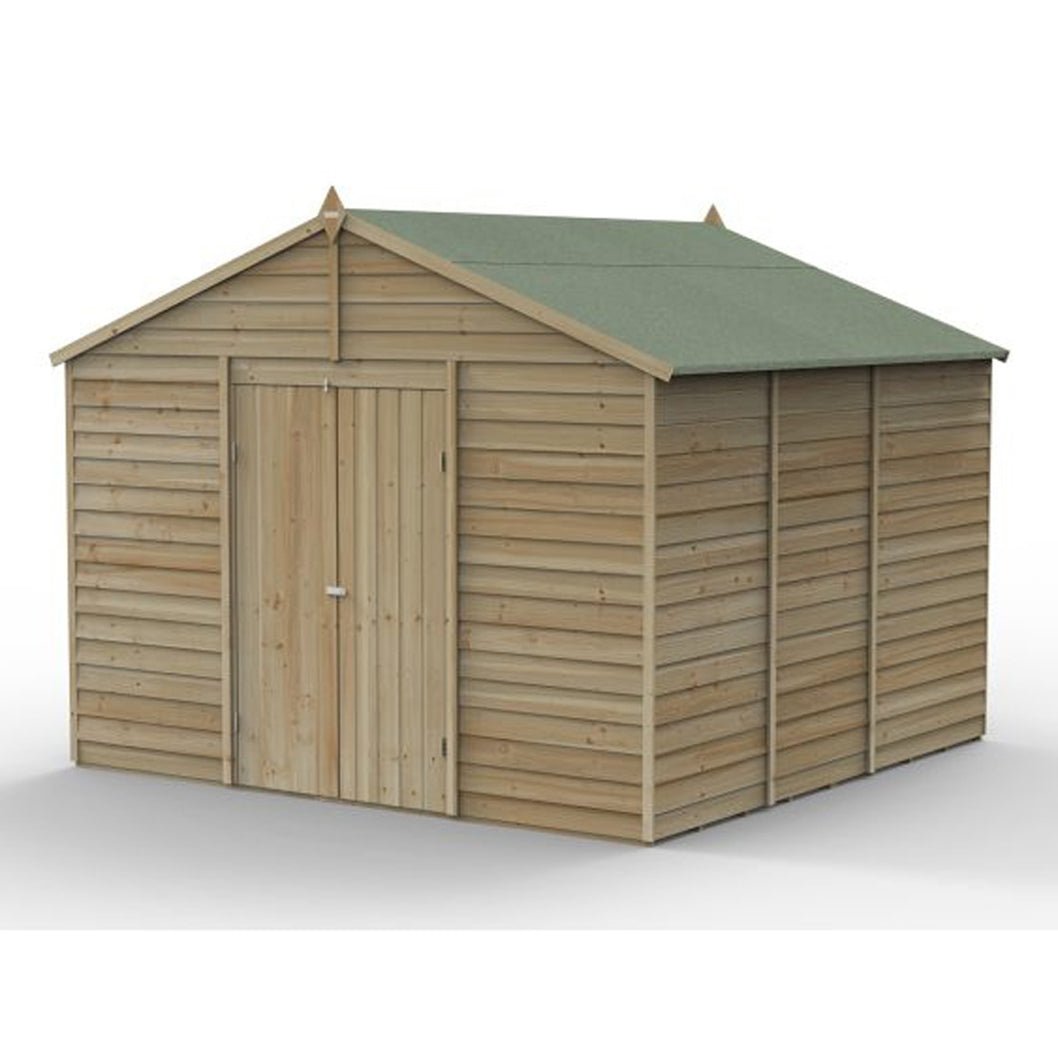 Forest 4LIFE Apex Shed 10x10 - Double Door - No Windows - JJ Building Materials