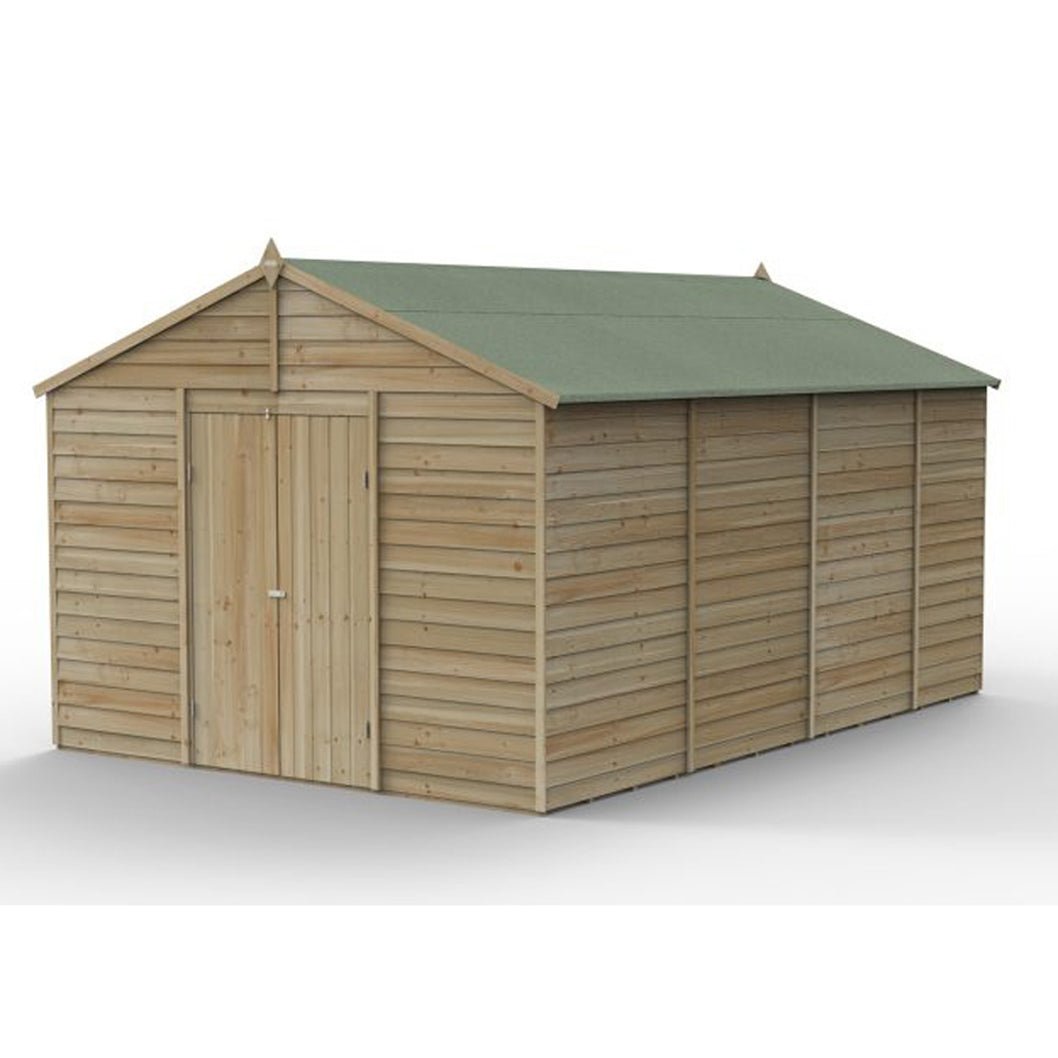 Forest 4LIFE Apex Shed 10x15 - Double Door - No Windows - JJ Building Materials