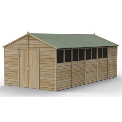 Forest 4LIFE Apex Shed 10x20 - Double Door - 8 Windows - JJ Building Materials