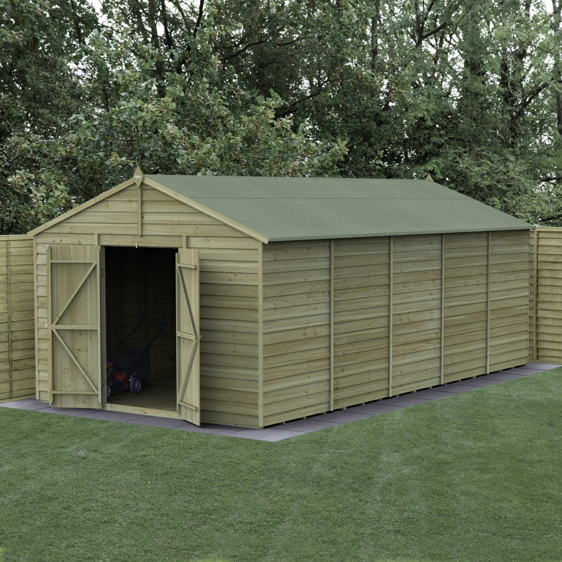 Forest 4LIFE Apex Shed 10x20 - Double Door - No Windows - JJ Building Materials