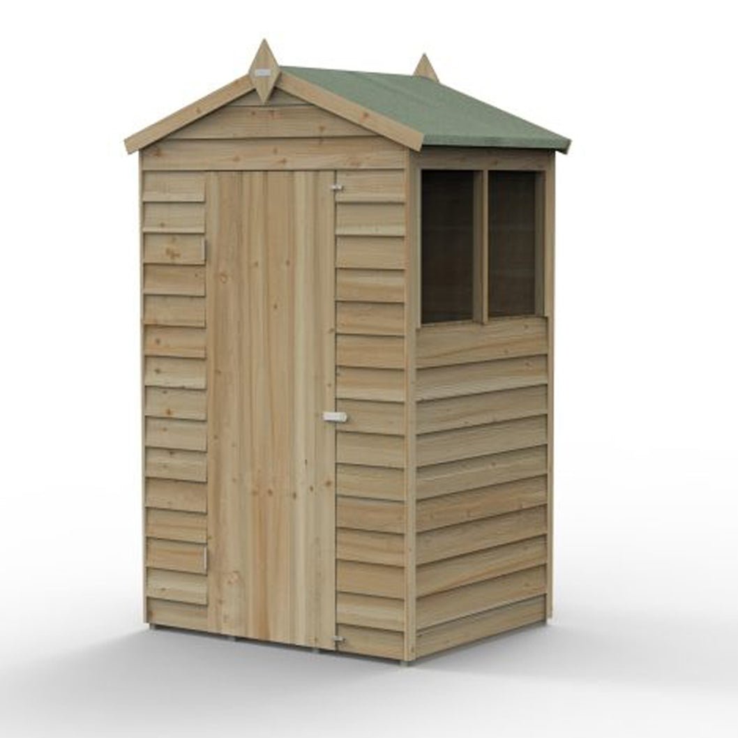 Forest 4LIFE Apex Shed 4x3 - Single Door - 2 Windows - JJ Building Materials