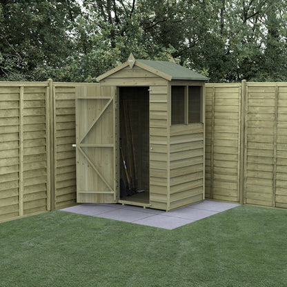 Forest 4LIFE Apex Shed 4x3 - Single Door - 2 Windows - JJ Building Materials