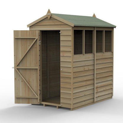 Forest 4LIFE Apex Shed 4x6 - Single Door - 1 Window - JJ Building Materials