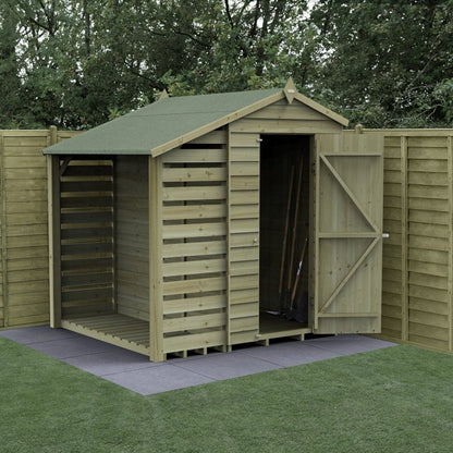 Forest 4LIFE Apex Shed 4x6 - Single Door - No Windows - JJ Building Materials