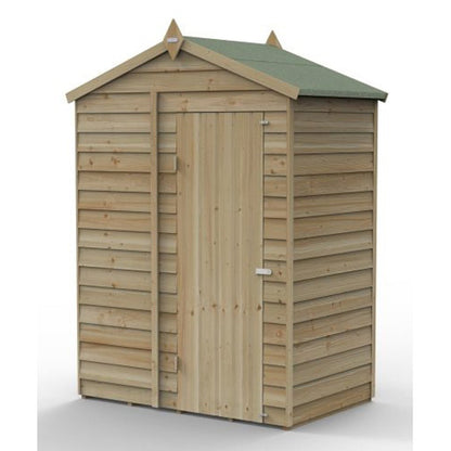 Forest 4LIFE Apex Shed 5x3 - Single Door - No Window - JJ Building Materials