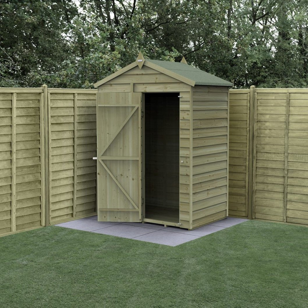 Forest 4LIFE Apex Shed 5x3 - Single Door - No Window - JJ Building Materials