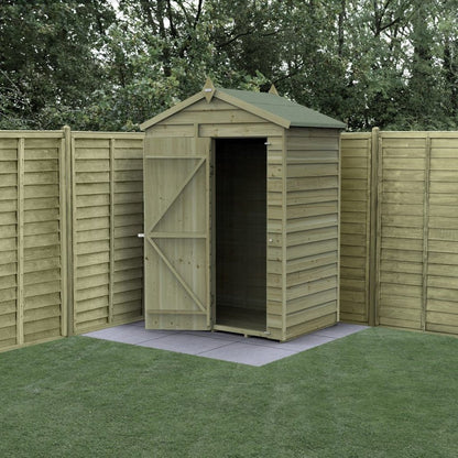 Forest 4LIFE Apex Shed 5x3 - Single Door - No Window - JJ Building Materials