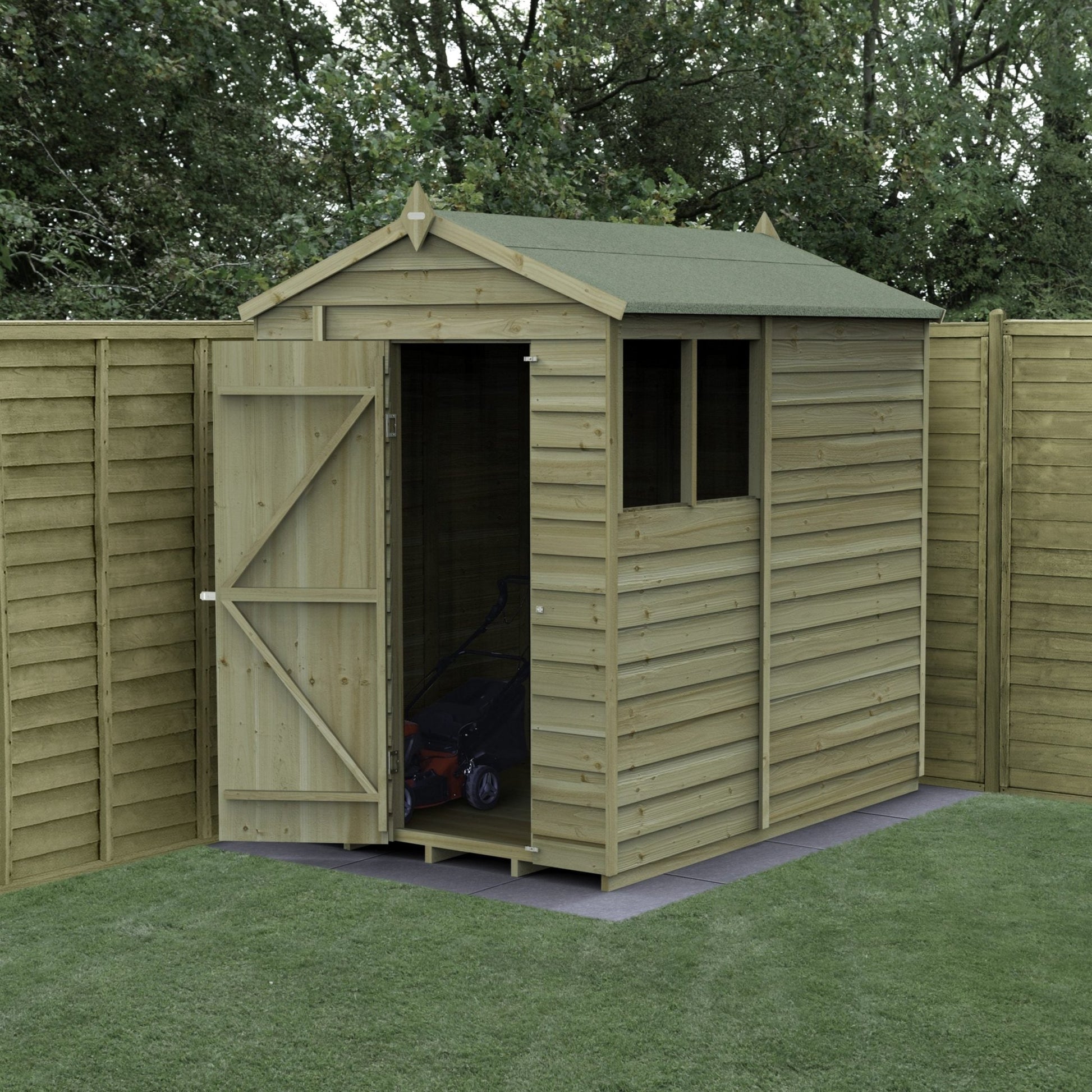 Forest 4LIFE Apex Shed 5x7 - Single Door - 2 Window - JJ Building Materials
