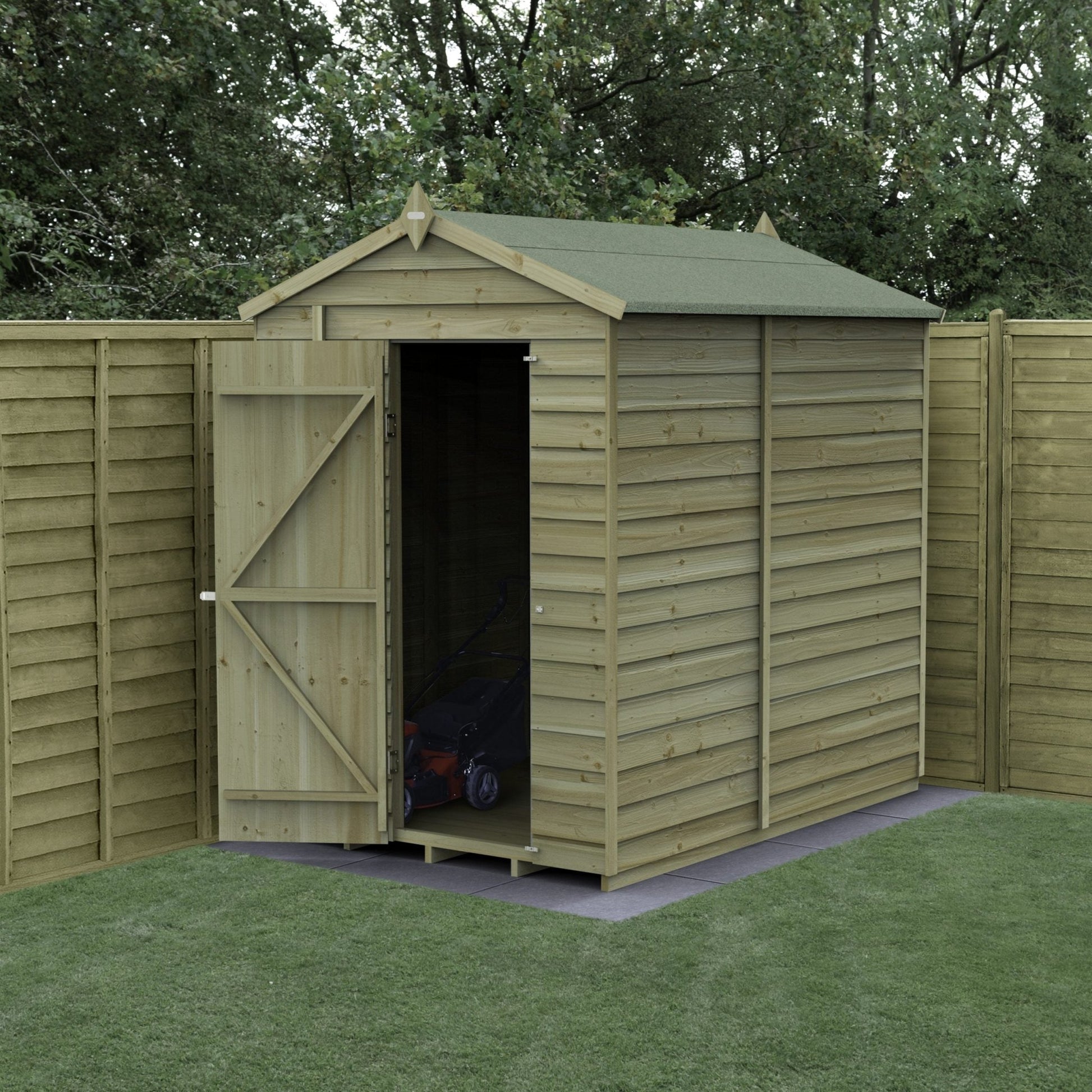 Forest 4LIFE Apex Shed 5x7 - Single Door - No Window - JJ Building Materials