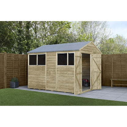 Forest 4LIFE Apex Shed 6x10 - Double Door - 4 Window - JJ Building Materials