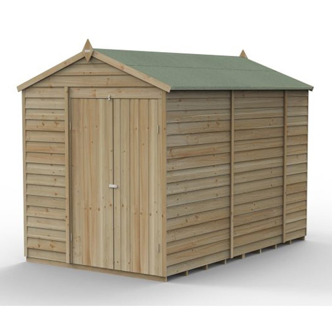 Forest 4LIFE Apex Shed 6x10 - Double Door - No Window - JJ Building Materials