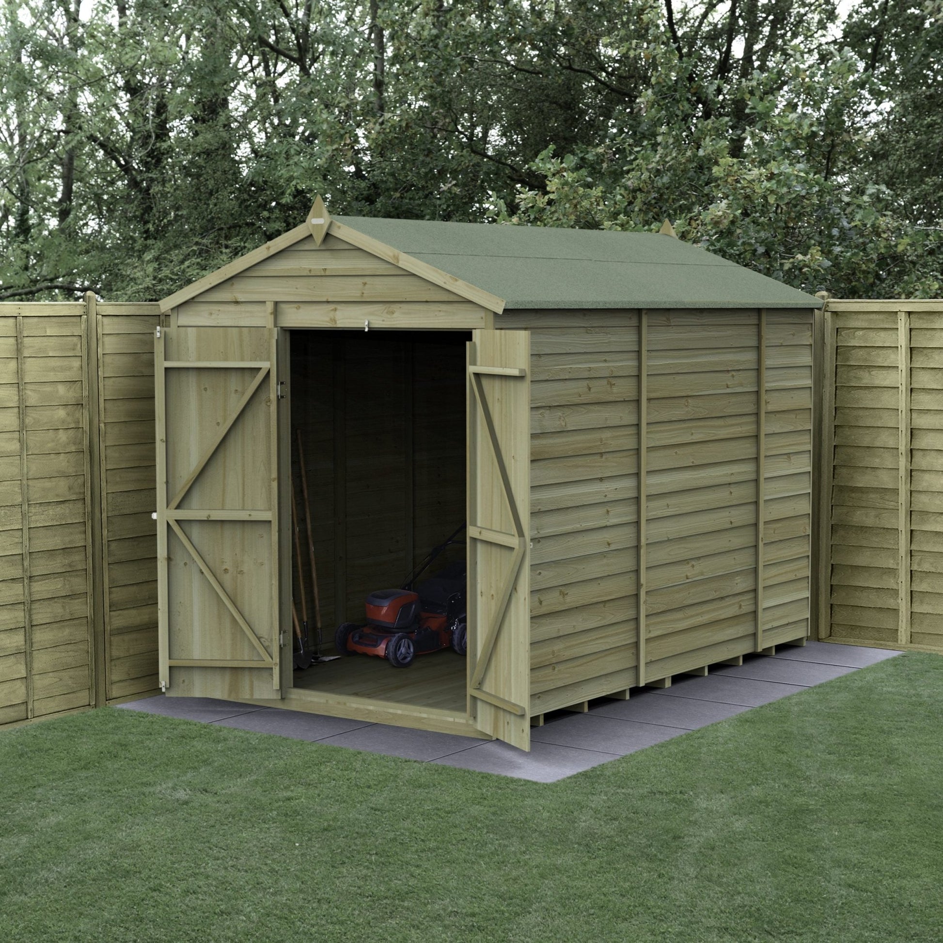 Forest 4LIFE Apex Shed 6x10 - Double Door - No Window - JJ Building Materials
