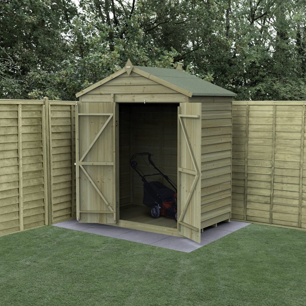Forest 4LIFE Apex Shed 6x4 - Double Door - No Window - JJ Building Materials