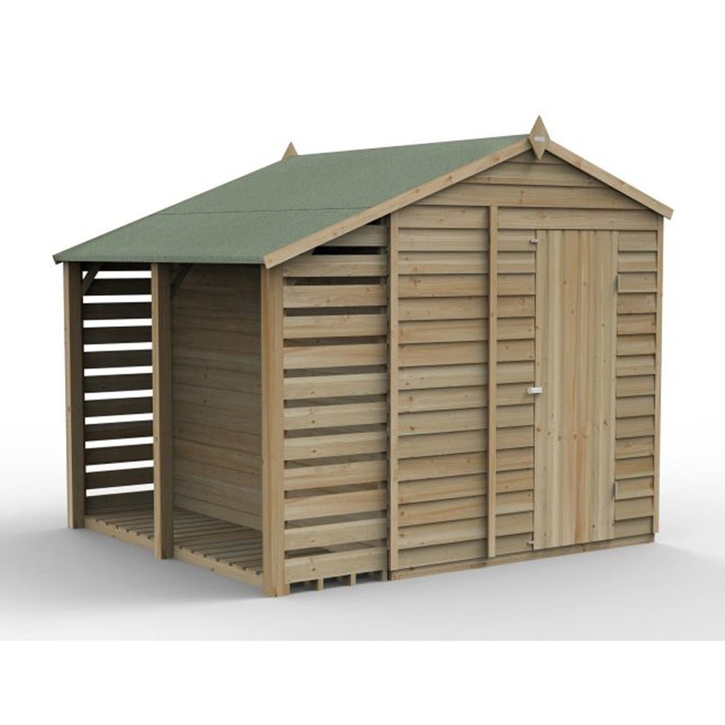 Forest 4LIFE Apex Shed 6x8 - Double Door - 2 Window - JJ Building Materials