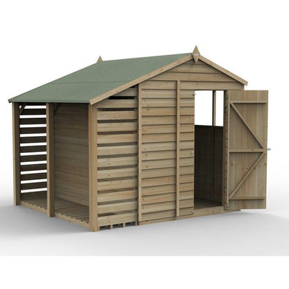 Forest 4LIFE Apex Shed 6x8 - Double Door - No Window - JJ Building Materials