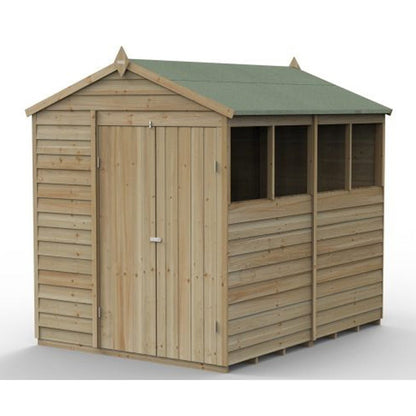Forest 4LIFE Apex Shed 6x8 - Single Door - 2 Window - JJ Building Materials