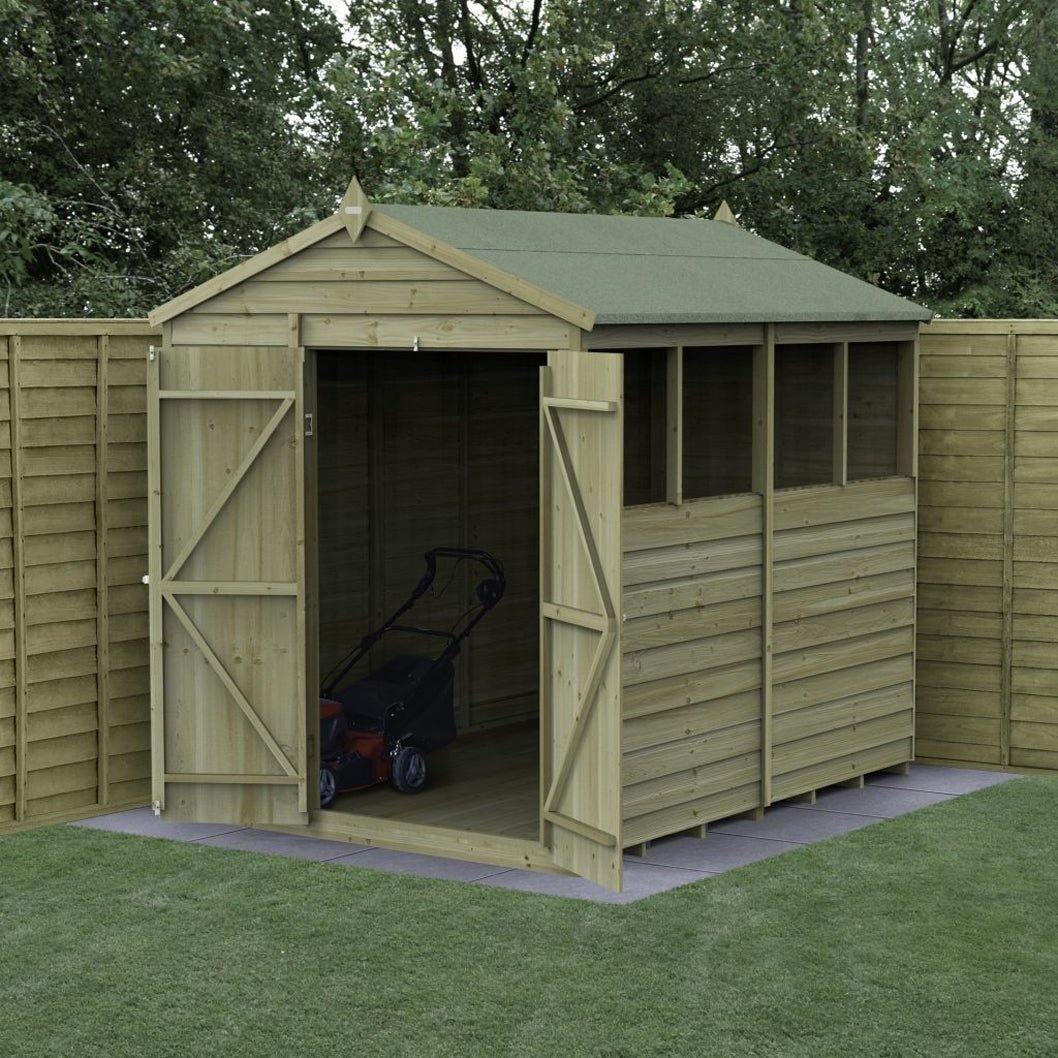 Forest 4LIFE Apex Shed 6x8 - Single Door - 2 Window - JJ Building Materials