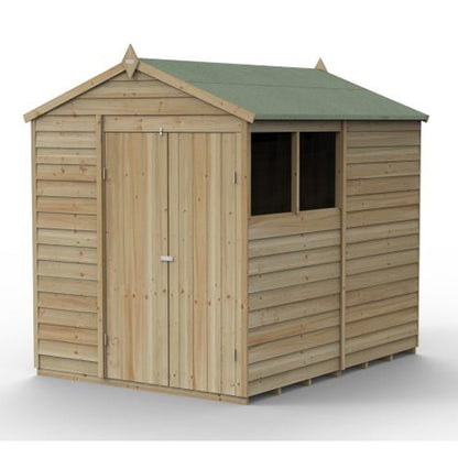 Forest 4LIFE Apex Shed 6x8 - Single Door - 2 Windows - With Lean-To - JJ Building Materials