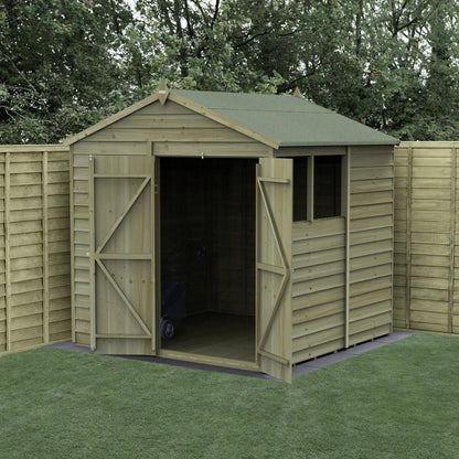 Forest 4LIFE Apex Shed 7x7 - Double Door - 2 Window - JJ Building Materials