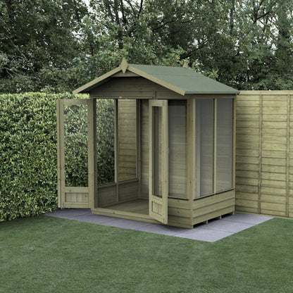 Forest 4LIFE Apex Summerhouse 6×4 – Double Door – 5 Windows - JJ Building Materials
