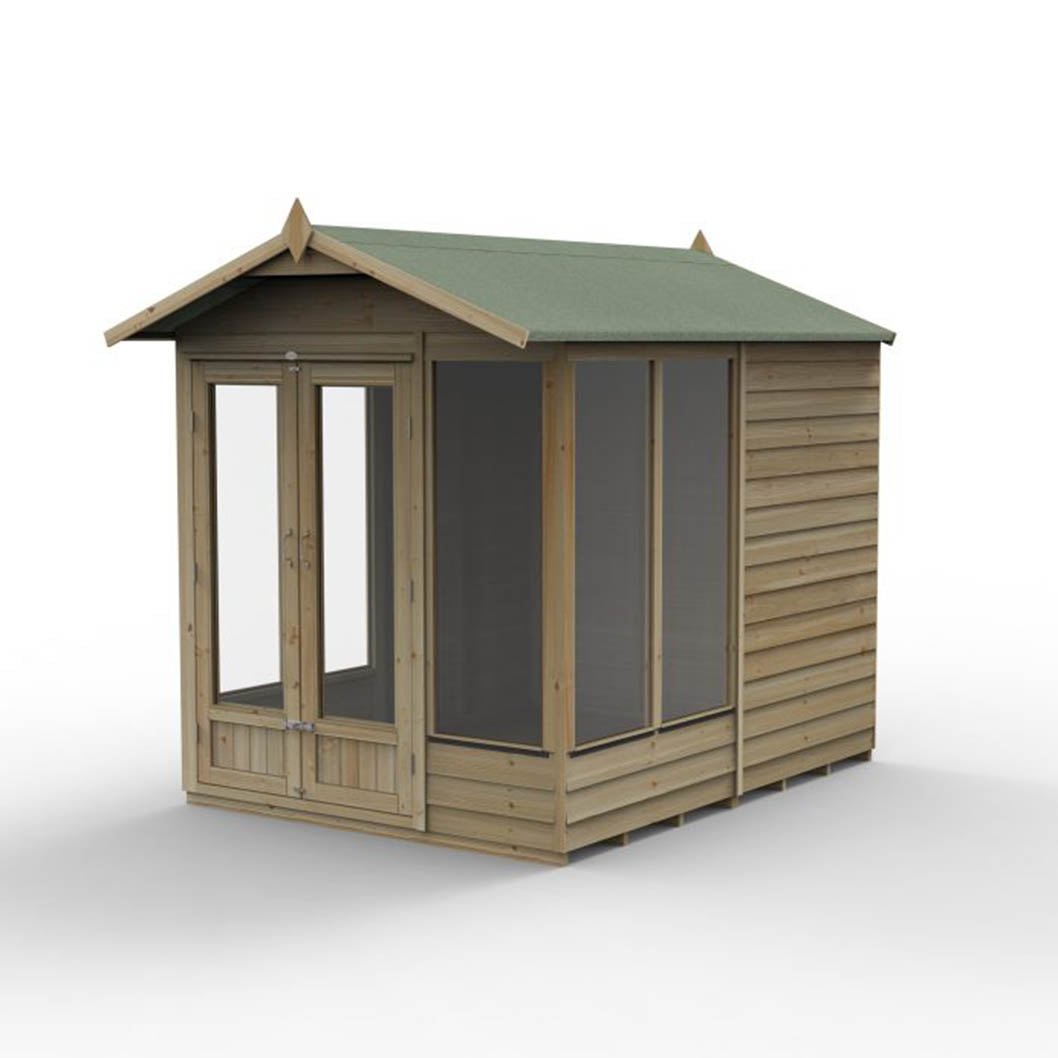 Forest 4LIFE Apex Summerhouse 6×8  Double Door  5 Window - JJ Building Materials
