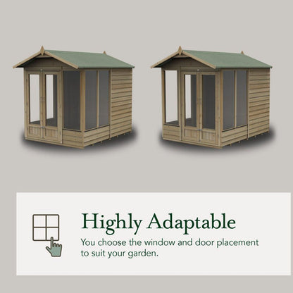 Forest 4LIFE Apex Summerhouse 6×8 – Double Door – 5 Window - JJ Building Materials