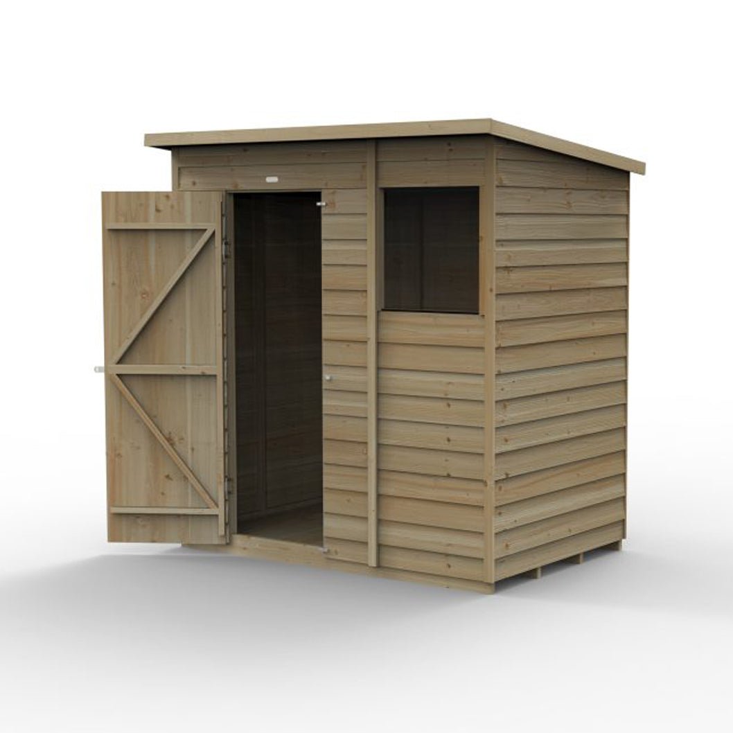 Forest 4LIFE Pent Shed 6x4 - Single Door - 1 Window - JJ Building Materials