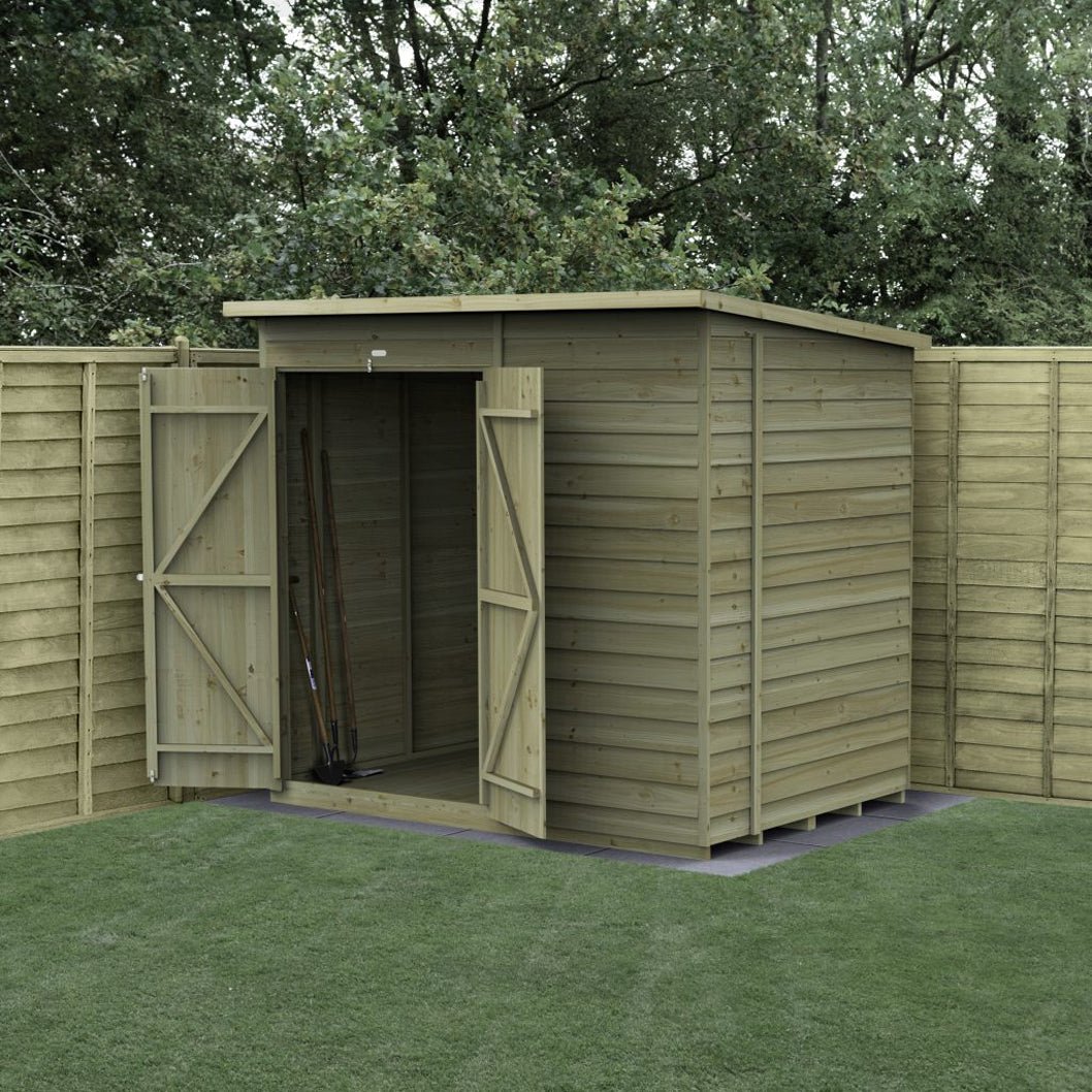 Forest 4LIFE Pent Shed 7x5 - No Windows - Double Door - JJ Building Materials