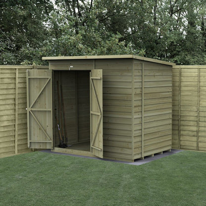 Forest 4LIFE Pent Shed 7x5 - No Windows - Double Door - JJ Building Materials