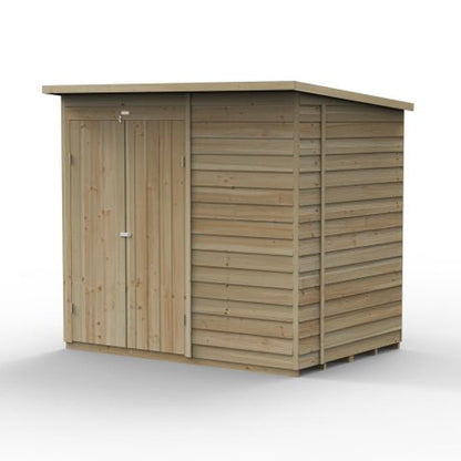 Forest 4LIFE Pent Shed 7x5 - No Windows - Double Door - JJ Building Materials