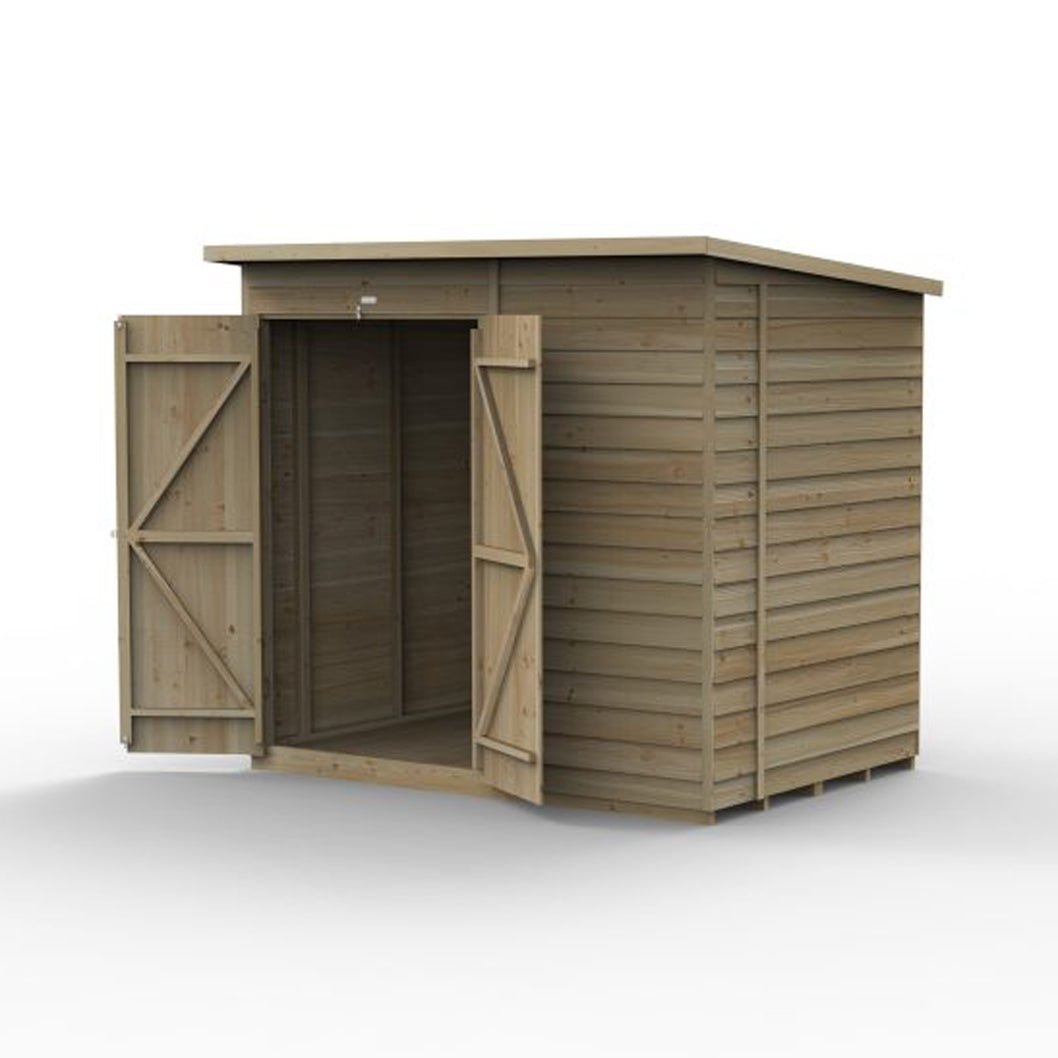 Forest 4LIFE Pent Shed 7x5 - No Windows - Double Door - JJ Building Materials