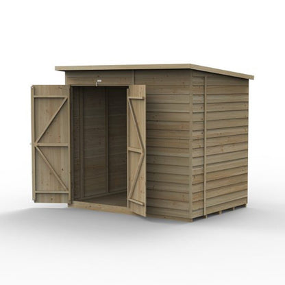Forest 4LIFE Pent Shed 7x5 - No Windows - Double Door - JJ Building Materials