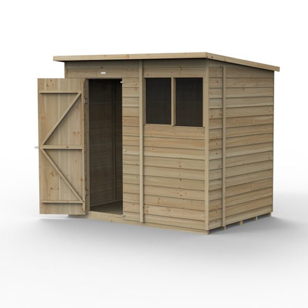 Forest 4LIFE Pent Shed 7x5 - Single Door - 2 Windows - JJ Building Materials
