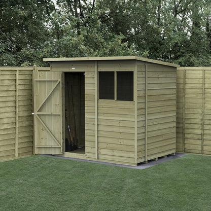 Forest 4LIFE Pent Shed 7x5 - Single Door - 2 Windows - JJ Building Materials