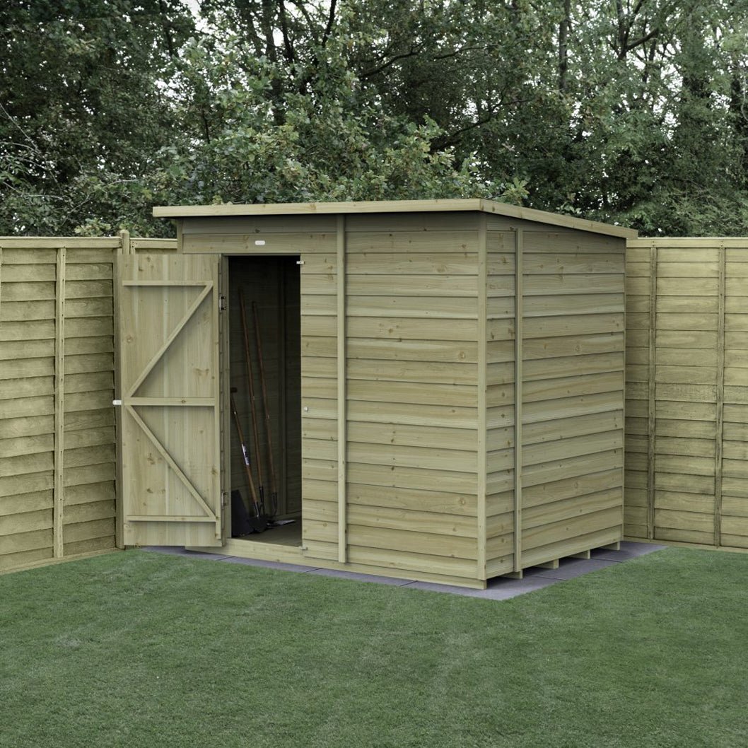 Forest 4LIFE Pent Shed 7x5 - Single Door - No Window - JJ Building Materials