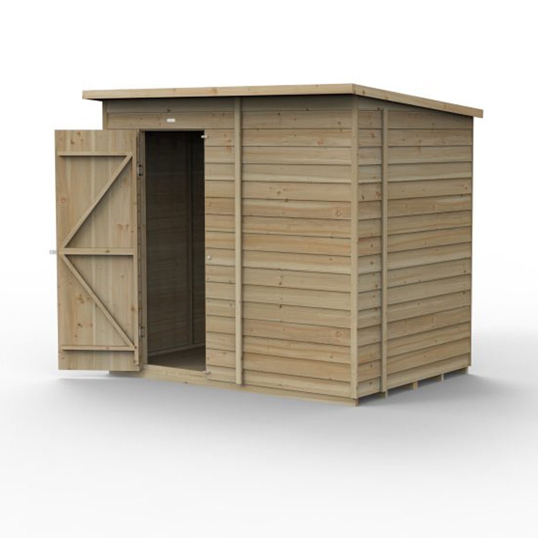 Forest 4LIFE Pent Shed 7x5 - Single Door - No Window - JJ Building Materials