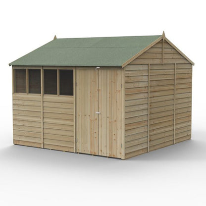 Forest 4LIFE Pent Shed 8x6 - 2 Windows - Double Door - JJ Building Materials