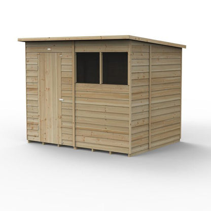 Forest 4LIFE Pent Shed 8x6 - Single Door - 2 Windows - JJ Building Materials