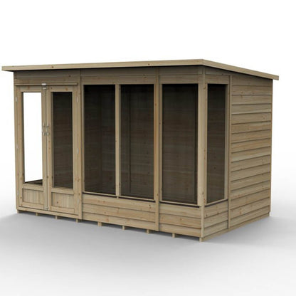 Forest 4LIFE Pent Summerhouse 10×6 – Double Door – 5 Window - JJ Building Materials
