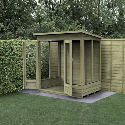 Forest 4LIFE Pent Summerhouse 6×4 – Double Door – 5 Windows - JJ Building Materials