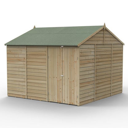 Forest 4LIFE Reverse Apex Shed 10x10 - Double Door - No Windows - JJ Building Materials