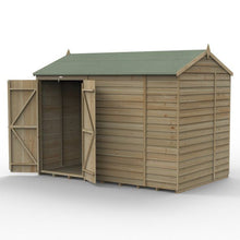 Forest 4LIFE Reverse Apex Shed 10x6 - Double Door - No Windows - JJ Building Materials