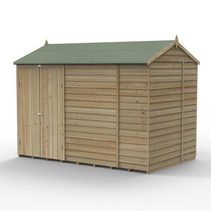 Forest 4LIFE Reverse Apex Shed 10x6 - Double Door - No Windows - JJ Building Materials