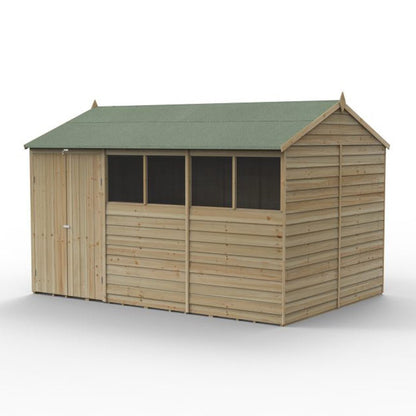 Forest 4LIFE Reverse Apex Shed 12x8 - Double Door - 6 Windows - JJ Building Materials