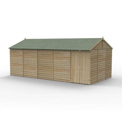 Forest 4LIFE Reverse Apex Shed 20x10 - Double Door - No Windows - JJ Building Materials