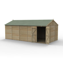 Forest 4LIFE Reverse Apex Shed 20x10 - Double Door - No Windows - JJ Building Materials