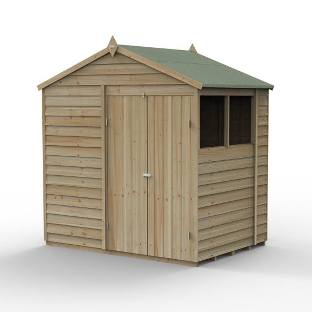 Forest 4LIFE Reverse Apex Shed 5x7 - Double Door - 2 Windows - JJ Building Materials