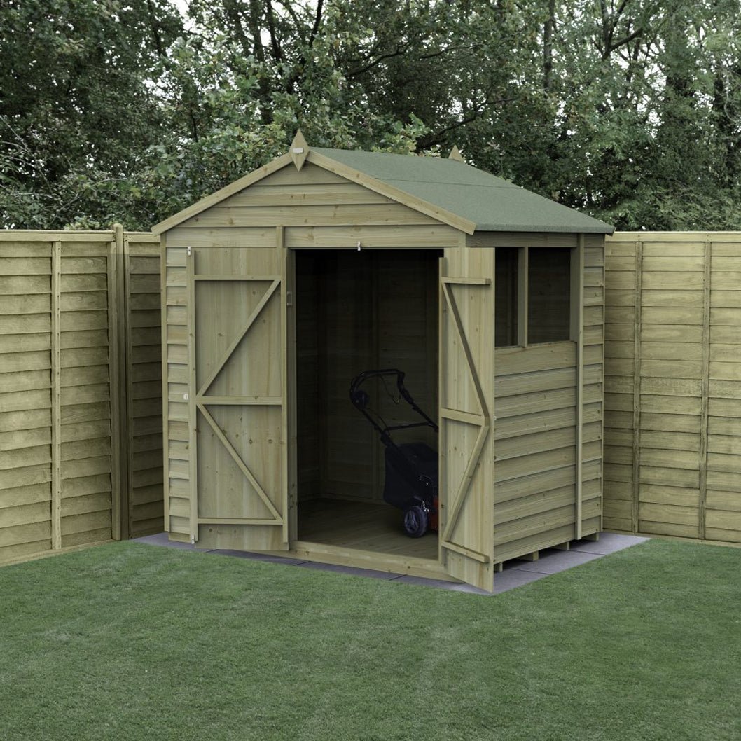 Forest 4LIFE Reverse Apex Shed 5x7 - Double Door - 2 Windows - JJ Building Materials