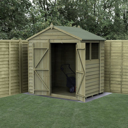 Forest 4LIFE Reverse Apex Shed 5x7 - Double Door - 2 Windows - JJ Building Materials