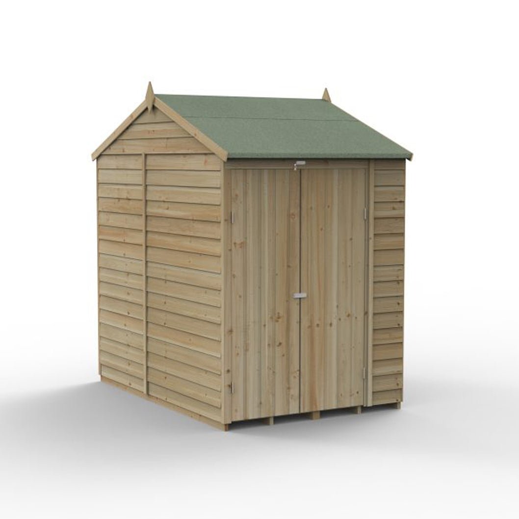 Forest 4LIFE Reverse Apex Shed 5x7 - Double Door - No Windows - JJ Building Materials